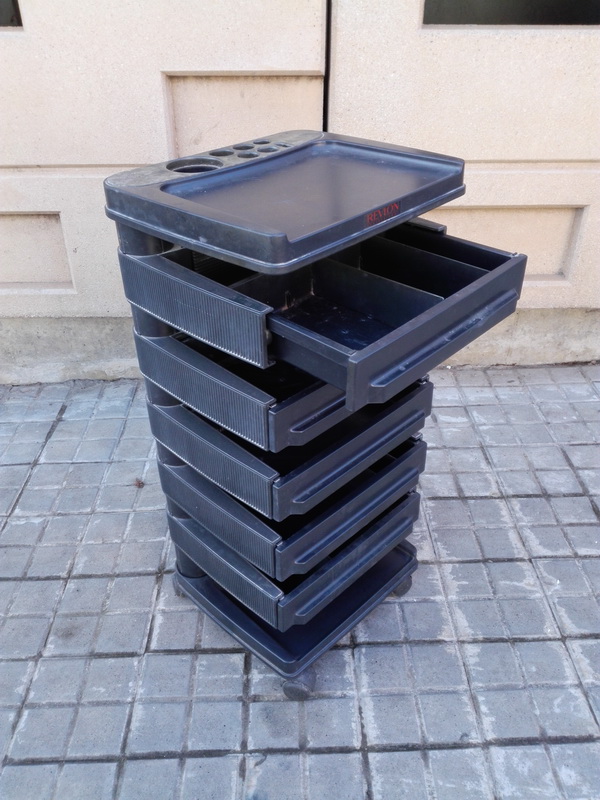 carro auxiliar cajones peluqueria 4ruedas plastico 86x39_5x39_5 (15eu.) 1u